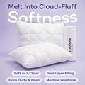 Mellow Sleep | Ploof Pillow – Extra-Fluffy Dual-Layer Pillow, Cloud-Like Soft Plush Bed Pillow with Breathable Support, Never Flat, Neck-Cradling Comfort for Side, Back & Stomach Sleepers, Machine Washable