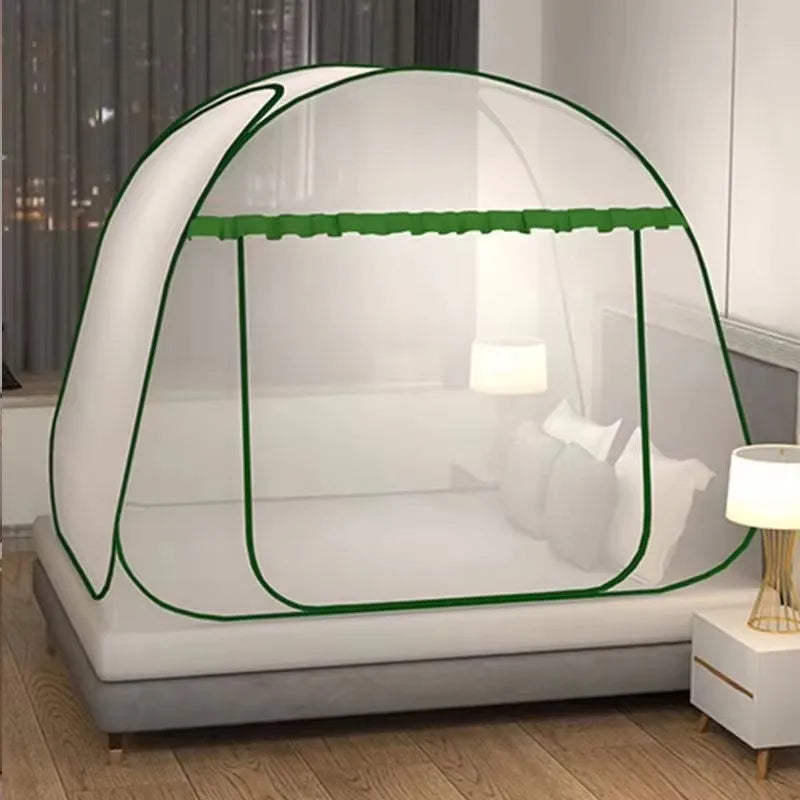 Simple Yurt Mosquito Net Portable Camping Tent Single Double Bed Canopy For Adult Foldable Bunk Mesh Net Breathable Mosquito Net