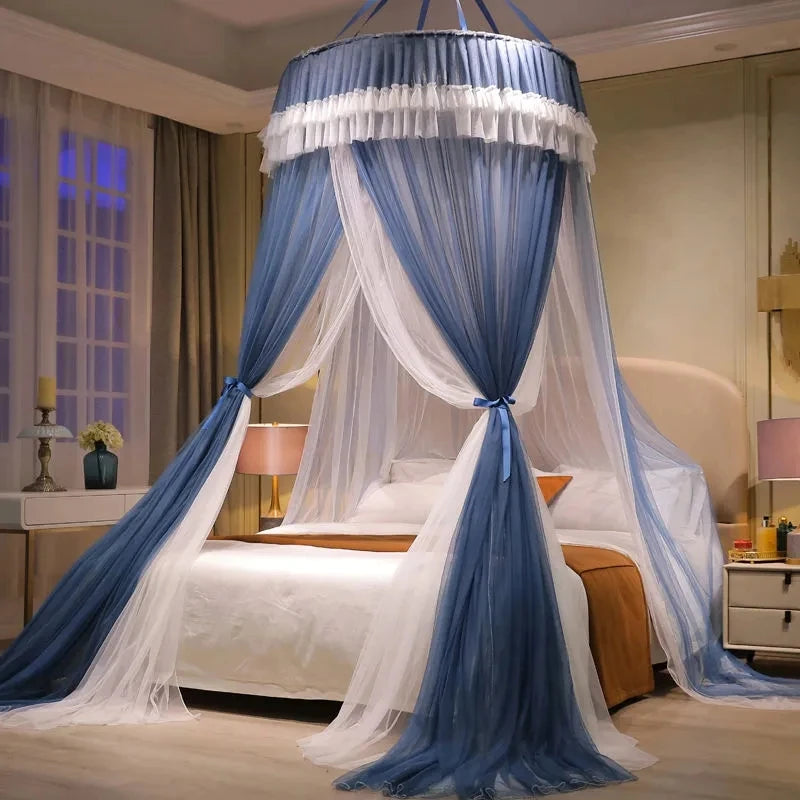 Princess Style Dome Ceiling Three-door Mosquito Net Summer Universal Home Mosquito Net Romantic Bedroom Anti-mosquito Bed Curtai